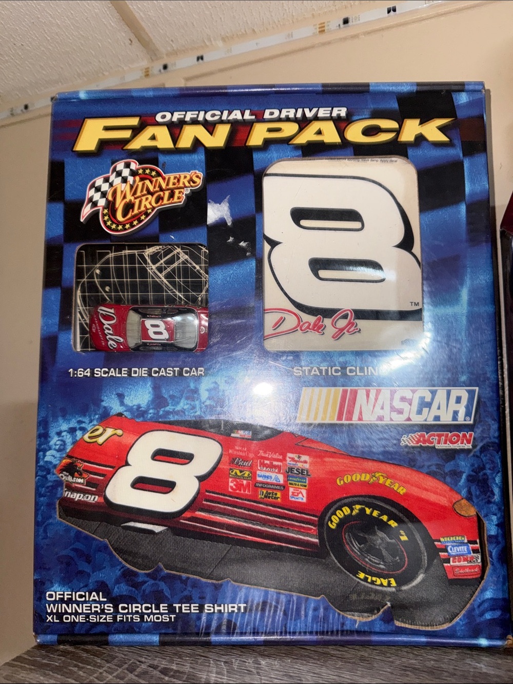 Winner's Circle NASCAR #8 Fan Pack with Dale Jr. Decal and Die-Cast Car - Red